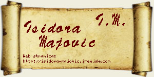 Isidora Majović vizit kartica